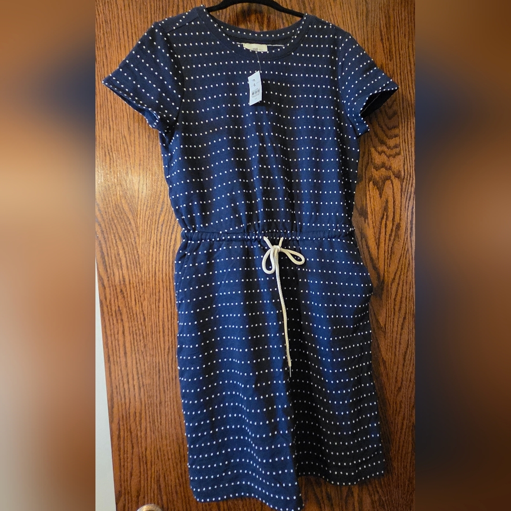 Lou & Grey Blue and White Dot Dress